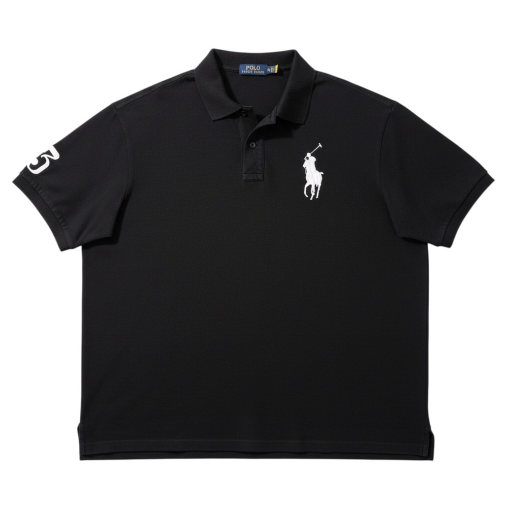 Polo Ralph Lauren Polo Shirt Mens 4XB Black Big Pony Embroidered Logo #3